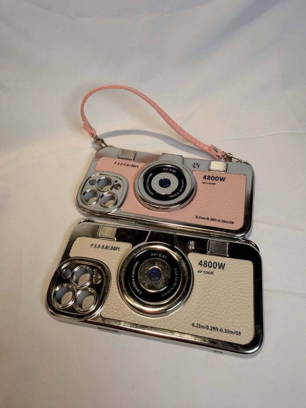 Unbranded Retro Camera Phone Case With Strap Pink And White Lot